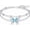 Butterfly C, variant on Sterling Silver Blue Opal Sea Turtle Anklet Bracelet for Women, Adjustable 9-11 Inch, Modern Style, Round Shape, Unisex, Silver Metal
