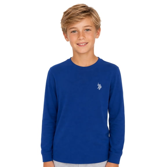 U.S. Polo Assn. Boys Long Sleeve Crewneck Shirt, Sizes 4-18