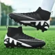 thumbnail image 4 of Botas de fútbol profesionales de alta calidad para hombre, zapatos de entrenamiento de fútbol, zapatillas de deporte con tacos para exteriores, hierba ultraligera Unisex, 4 of 5