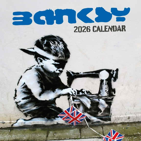 Red Robin 2026 Banksy Monthly Wall Calendar | 12" x 24" Open | Premium Thick & Sturdy Paper | Hangable 12 Month Calendar | Lined Notes & To Do Area | Vivid Images | Plastic Free