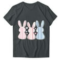 thumbnail image 2 of Womens Easter Tops 2025 Summer Casual Pullover Printed T-Shirt with Round Neck and Short Sleeves, 2 of 4
