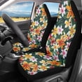 thumbnail image 2 of Uorisanigo Car Seat Covers Hawaiian Flowers Print Waterproof Front Seat Covers Removable Automotive Accessories Stretch Polyester Fabric Cover Universal for Auto Truck Van SUV 2 Pcs, 2 of 7