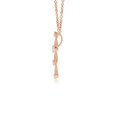 thumbnail image 2 of ANGARA Natural Diamond Braided Cross Pendant in 14K Rose Gold for Women (Size-1.85mm| Color-G| Clarity-VS2) | April Birthstone, Anniversary, Jewelry Gift for Women | Natural Diamond Necklace, 2 of 10
