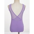 thumbnail image 4 of Nyeemya Kids Girls Cotton Ballet Dance Leotard Gymnastics Workout Sleeveless Bodysuit Top Tumbling Purple 120, 4 of 6