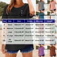 thumbnail image 3 of Olyvenn Summer Tops for Women 2025 Trendy Short Sleeve Cotton Linen Shirt Casual Button v Neck Tunic Blouses Outfits Black XL, 3 of 6