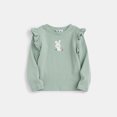 thumbnail image 6 of Beautyzll Toddler Baby Girls Long Sleeve Lapel Shirts Kids Soft Basic Cotton T-Shirts Top Solid Color Ruffle Layering Tees 2-8T, 6 of 11
