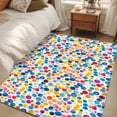thumbnail image 4 of Polka Dots Area Rugs 4x6 ft Watercolor Blue Yellow Red Washable Rug Non Slip Indoor Carpet Absorbent Floor Mat for Living Room Bedroom Dining Room, 4 of 9