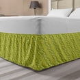 thumbnail image 1 of Olive Bed Skirt, Diagonally Aligned Leafy Botany Branches, Elastic Bedskirt Dust Ruffle Wrap Around for Bedding Decor, 4 Sizes, Yellow Green Olive Green, by Ambesonne, 1 of 2