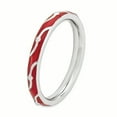 thumbnail image 3 of Sterling Silver Red Enamel Ring, 3 of 7