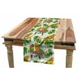thumbnail image 1 of Exotic Table Runner, Vivid Parrots on Floral Branches with Orchids and Philodendron, Dining Room Kitchen Rectangular Runner, 3 Sizes, by Ambesonne, 1 of 2