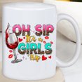 thumbnail image 3 of Girls Trip Mug - "Oh Sip It's a Girls Trip" Women's Birthday/Bachelorette Party Cup - Insulated Ceramic Coffee Cup for Girls Getaways, BFF Gifts - Hand Wash Only, White with Pink, 3 of 5