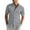 *2-Gray, variant on VBVC Men's and Men's Plus Short Sleeve Button Down Shirt,Business Wrinkle Free Top Shirt For Men,Watermelon Red,Size XXL