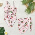 thumbnail image 6 of Tutolipy Strawberries Girls Swimsuit for Swimwear Beach, Sun Protection Adjustable Strap Girls One Piece Bathing Suit with Mesh Cover Up 17-18 Years Old, 6 of 9