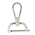 thumbnail image 3 of Cierres giratorios de langosta, cierres para bolsos, accesorios de cuero PU, cierres para llaveros, ganchos giratorios, clips de gatillo para correas , Plata de 25 mm 25mm Plata, 3 of 8