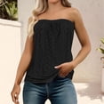 thumbnail image 2 of QIJUNTUO Women's Bandeau Tube Top With Elasticized Waist For Beach & Pool Parties Black, 2 of 5