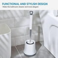 thumbnail image 3 of SUGARDAY Toilet Bowl Brush Cleaner and Caddy Holder Set Toilet Scrubber for Bathroom 2 Pack, 3 of 7
