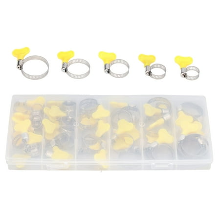 

GearClamp KeyHoseClamp Stainless Steel Reusable 44 Pcs For Automobile