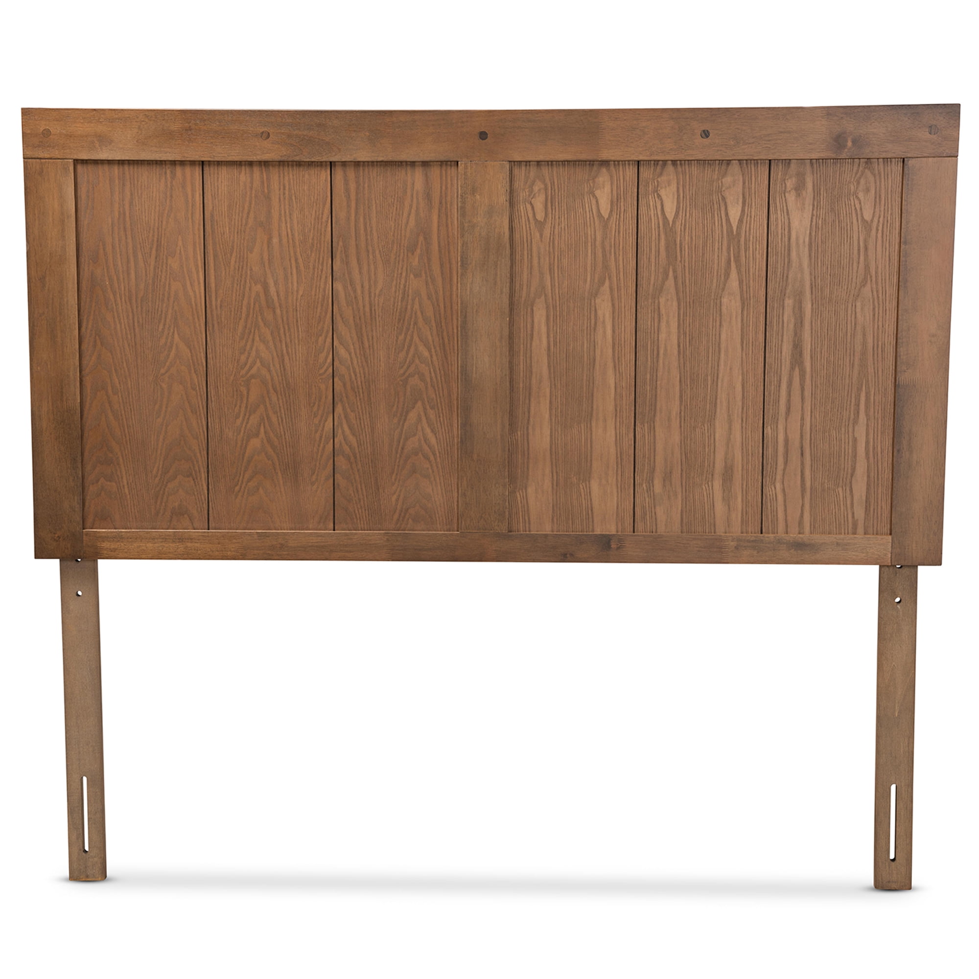 Baxton Studio Patwin Contemporary/Modern Slat Back Support Engineered Wood Headboard, King, Ash Walnut