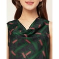 thumbnail image 5 of Moomaya Sleeveless Cowl Neck Printed Satin Top - Women's Elegant Satin Top, 5 of 9