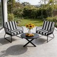 thumbnail image 6 of Outdoor Patio Cushion Covers 2 Pack Black Striped Patio Chair Cushion Covers with Ties and Zipper Rustic Farmhouse Stripes Waterproof Outdoor Seat Cushion Covers for Patio Furniture 22"x22", 6 of 9