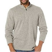 G.H. Bass & Co. BONE WHITE Men's Madawaska Quarter Zip Sweater, US Large