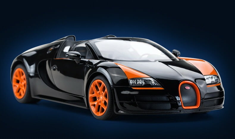 blau 40MHz ferngesteuertes Auto Bugatti Veyron Grand Sport Vitesse 1:18 weiss