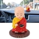 thumbnail image 4 of Estatua Cute Monk Car Ornament Solar Powered Waving Hands Monk Car Interior Display Decoración con 2 antideslizante Mats para Home Red LHCER Descripción de la referencia, 4 of 8