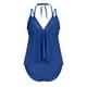 thumbnail image 2 of TaTaai Women‘s 2026 Tankini Swimsuit Set Mesh Patchwork Back Adjustable Tie Shoulder Straps Round Neck Solid Color Full Coverage High Waisted Shorts Polyester Spandex Summer Beach Party Gift, 2 of 9