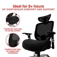 thumbnail image 3 of Staples Hyken XL Ergonomic Fabric Swivel Big & Tall Chair Black (ST63145), 3 of 16