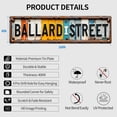 thumbnail image 3 of Wall Decor 16*4 Inches "BALLARD STREET" "Color Symbol" "Road Accent" Living Room Bar Fence Durable Construction, 3 of 4