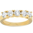 thumbnail image 1 of 1 1/2ct Real Diamond Wedding Anniversary 14K Yellow Gold Ring, 1 of 2