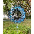 thumbnail image 2 of Campanillas de Viento SAYOO 30CM Patrones de Flores Azules Colgante Decorativo Metal, 2 of 9