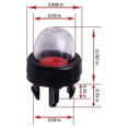 thumbnail image 3 of Snap-In Primer Bulb Pump Replacement Kit (3-Pack), Plastic Carburetor Fuel Bulb for Small Engines, Compatible with Echo, Poulan, Homelite, Walbro 188-512, WT-23A, 3 of 8
