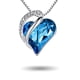 thumbnail image 2 of Niñas corazón colgante collar esposa hija cristal aleación gargantilla aniversario boda mujer pareja joyería personalizada presente azul Inevent AP008258-03, 2 of 6