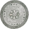 thumbnail image 2 of SIABC-SAFAVIEH Tucson Collection Area Rug - 5' Round, Dark Sage & Ivory, Persian Design, Non-Shedding Machine Washable & Slip Resistant Ideal for High Traffic Areas in Living Room, Bedroom (TSN102F), 2 of 4