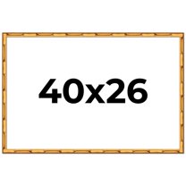 40x26 Frame Gold Bamboo Solid Wood Picture Frame | 1 Inch Moulding Width | Interior Frame Depth