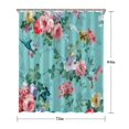 thumbnail image 5 of Pioneer Flower Floral Print Pattern Shower Curtain 72"x84" ,Bathroom Decorative Shower Curtains Set with 12 Hooks,Modern Waterproof Washable Shower Curtain, 5 of 6