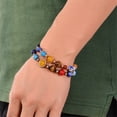 thumbnail image 3 of Pulseras para mujer, regalos para mujer, pulsera de cuentas de ocho planetas para hombre y mujer, pulsera de chakras de yoga con universo de piedra natural, estilo playero., 3 of 5