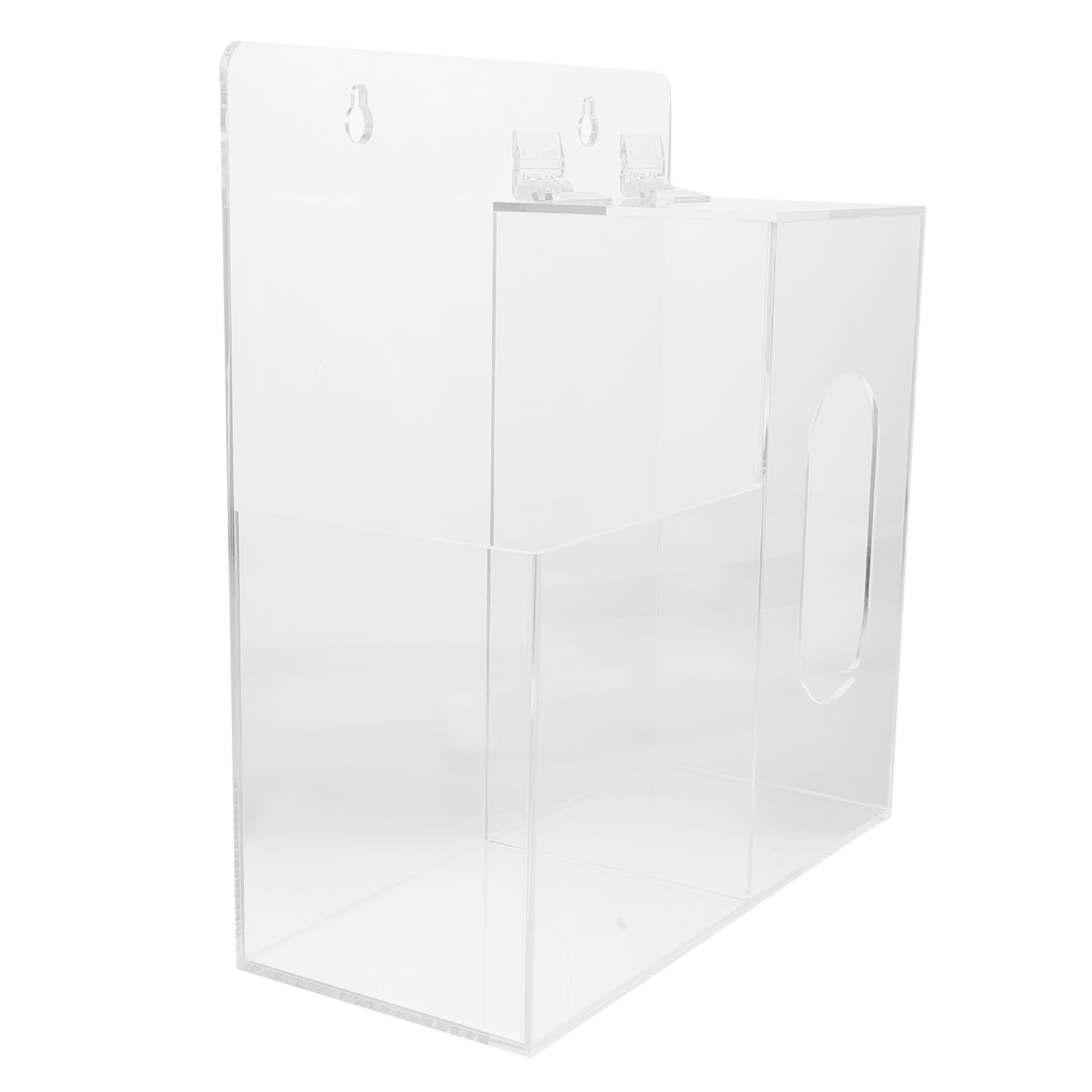 NUOLUX 1pc Acrylic Mask Dispenser Wall Mount Hand Sanitizer Holder