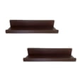 thumbnail image 1 of Juego de 2 repisas flotantes de madera 60x13 cm estantes modernos para habitación cocina baño sala comedor nogal oscuro, 1 of 5