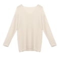 thumbnail image 2 of Baqcunre Sweaters For Women Women Fashion V Neck Loose Pullover Solid Color Long Sleeves Sweater Tops Womens Tops Hoodies For Women Beige L, 2 of 6