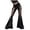 Black, variant on Casual Streetwear Flared Pants With Eyelet Lacing Detail For A Dark Pants for Women Casual