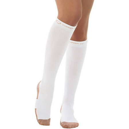 Copper Fit Energy Compression Socks, 1 pack, White, S/M - Walmart.com