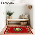 thumbnail image 3 of ODIKA 4'x6' Machine Washable Non-Slip Area Rug, Trophy Celebration Emblem Front Step Welcoming Decoration High Traffic Rug with Pad, Red, 671651, 3 of 8
