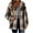 Coffee, variant on Plaid Shacket Jackets for Women Fall Oversized Fleece Lined Hooded Coat Fashion Warm Long Sleeve Zipper Jacket