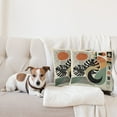 thumbnail image 4 of Ambesonne Monstera Throw Pillow Cover 2 Pack, Boho Mid Century Sun Leaf, 24", Cinnamon Black Beige, 4 of 7