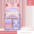thumbnail image 4 of Mochila escolar de gran capacidad para niña, morral escolar ligero, impermeable, Kawaii, 4 of 4