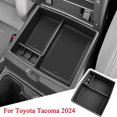 thumbnail image 1 of ALLTIMES Car Center Console Organizer for Toyota Tacoma 2024, Black ABS Armrest Storage Box Interior Insert Storage, 1 of 6