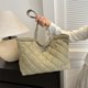 thumbnail image 1 of Bolso con patrón de rombos Bolso acolchado Bolso de hombro diario para mujeres y niñas (verde), 1 of 6