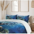 thumbnail image 6 of Ambesonne Underwater Duvet Cover Sets, Playful Sea Lions, 2-Queen, Navy Blue Lime, 6 of 7